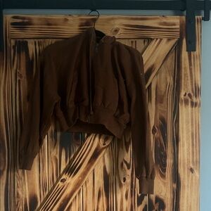 Aeropostale Brown Cropped Sweater